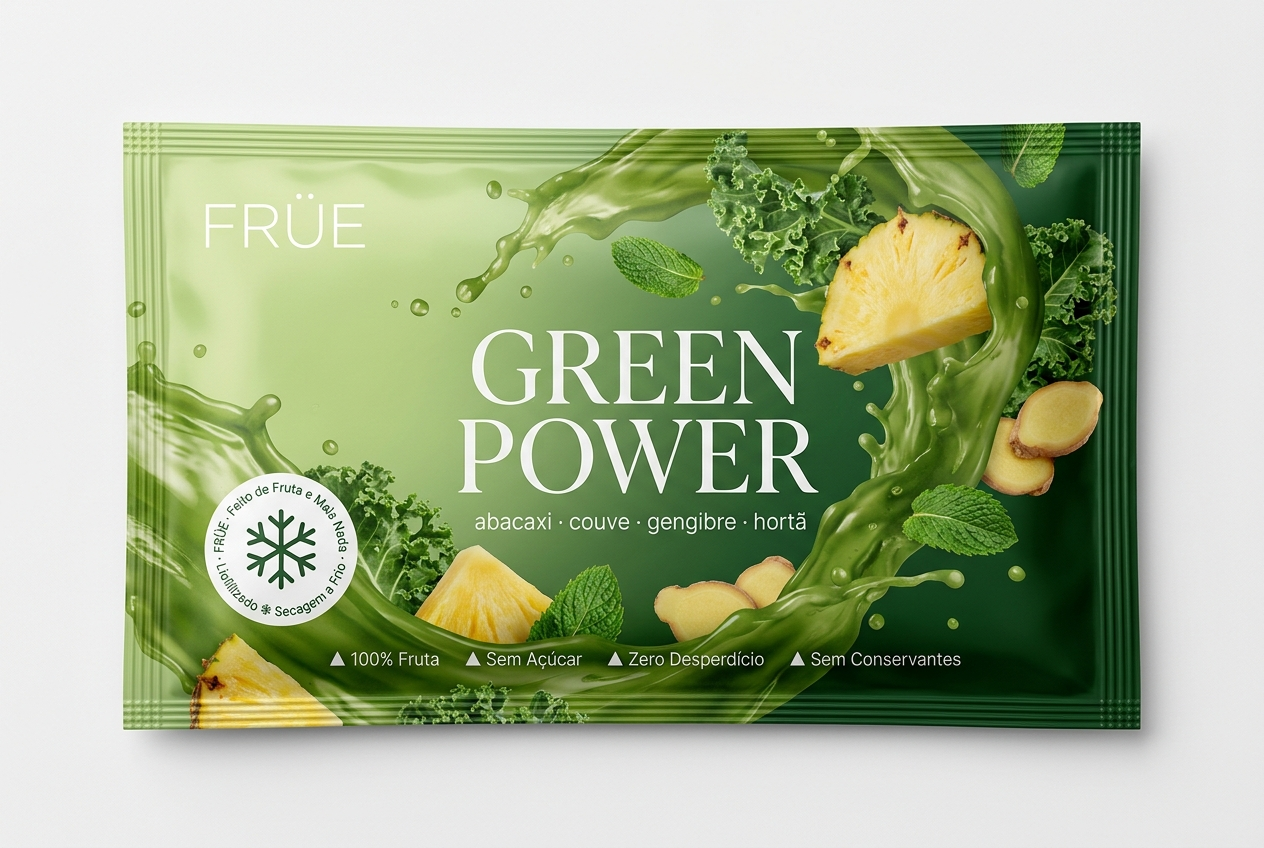 FRÜE Green Power — abacaxi, couve, gengibre e hortelã